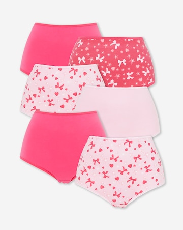 Pretty Secrets (6 Pack) Cotton Full Fit Brief Knickers