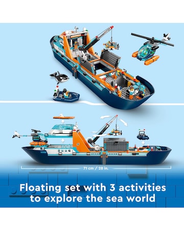 LEGO City Arctic Explorer Ship, Big Floating Boat Toy 60368