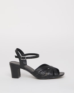 Oak Strappy Block Heel Sandals - Wide Fit (E)