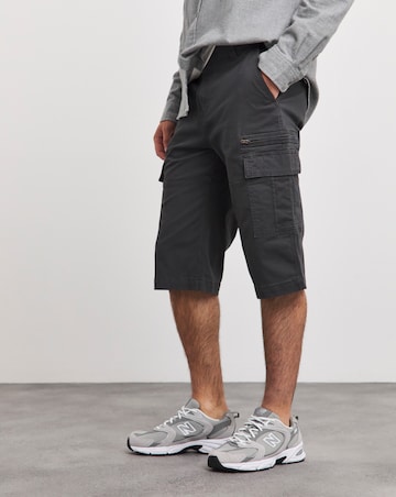 3/4 Length Twill Cargo Short