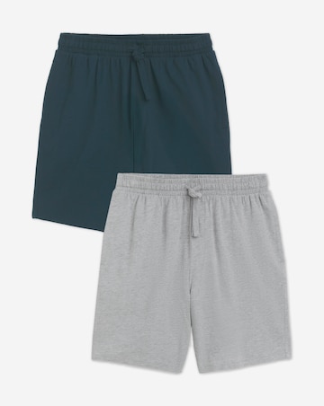 2 Pack Lounge Shorts- Grey/Navy
