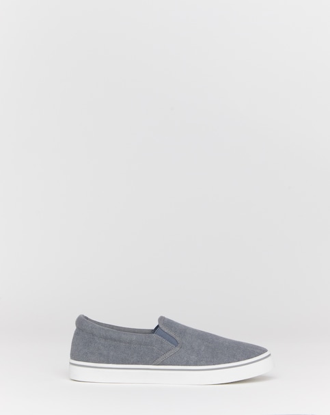 Basic Slip on Pump Wide Fit - Denim