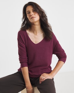 Soft Touch V-Neck Longline Top