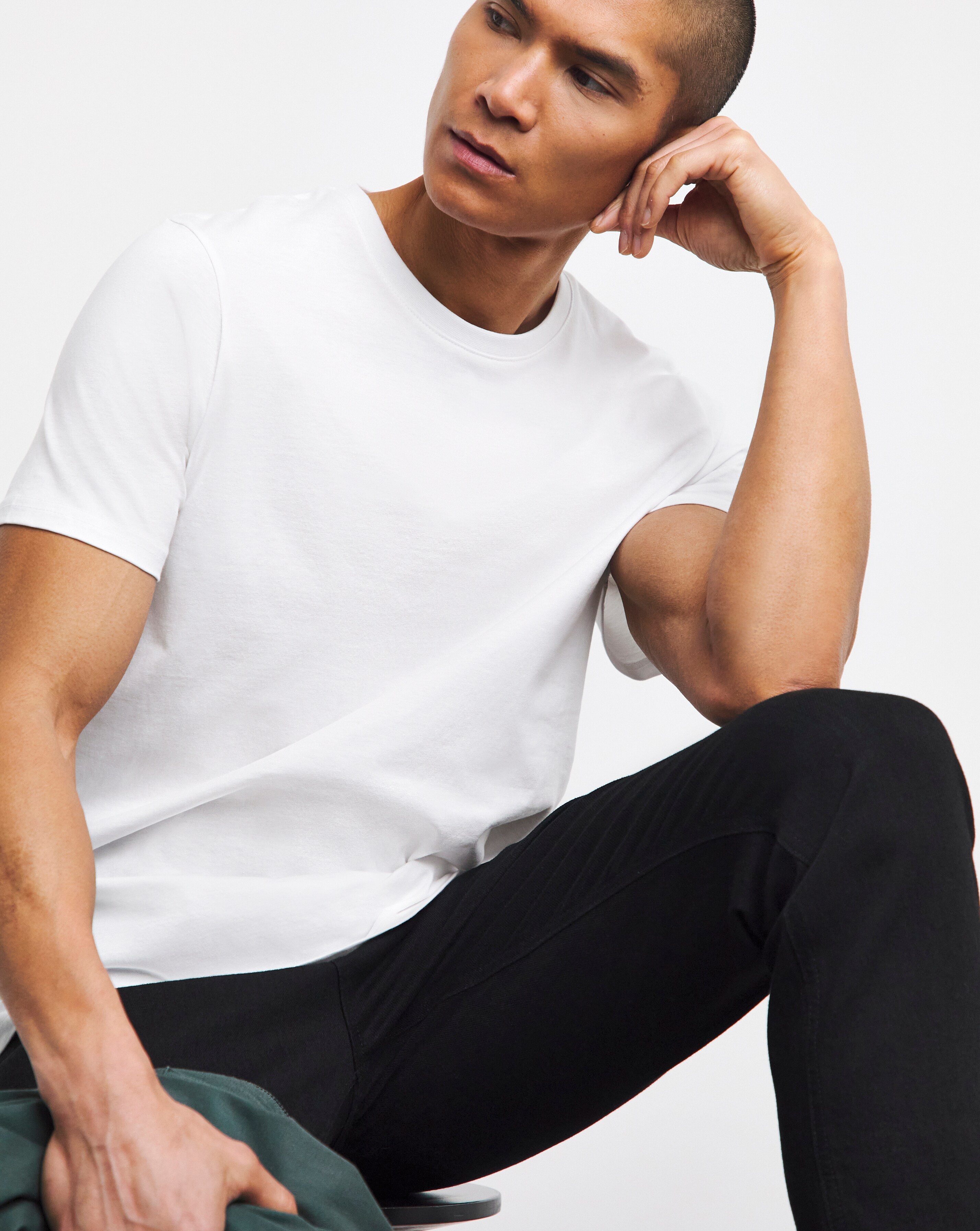 Pure Cotton Crew Neck T-Shirt- White