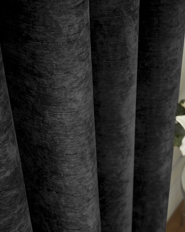 Hyperion Selene Luxury Chenille Weighted Thermal Eyelet Curtains