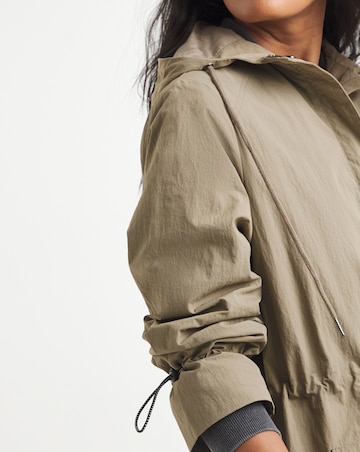 Greige Longline Tech Parka