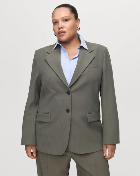 Mango Double-Breasted Suit Jacket