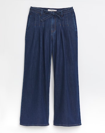 Simply Be Indigo Stretch High Rise Wide Leg Jeans