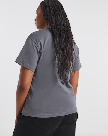 Simply Be Slate Grey Lace Rosette T-Shirt