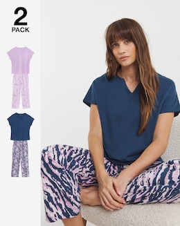 JD Williams (2 Pack) Cotton Pyjama Sets
