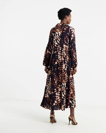 Printed Smock Shirt Dress