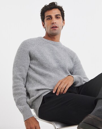 Cotton Twist Crew Neck Knitted Jumper