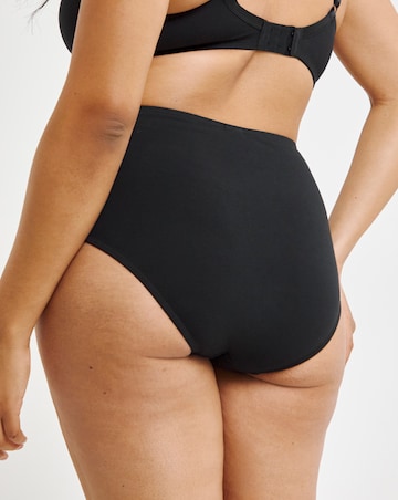 Pretty Secrets (2 Pack) Rachel Embroidery Deep Briefs Black/White