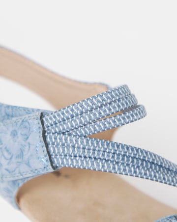 Cushion Walk Navy Printed Touch-Fasten Sandals - Extra Wide Fit (EEE)