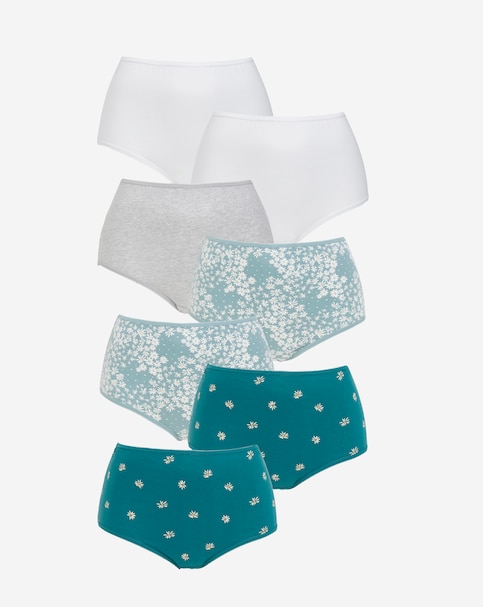 Pretty Secrets (7 Pack) Cotton Full Fit Knickers Daisy Print