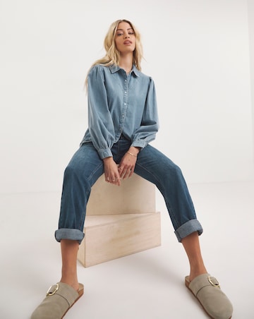 Volume Sleeve Denim Shirt