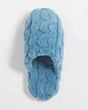 Fluffy Aran Mule Slipper EEE Fit