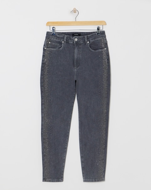 Diamante Grey Slim Leg Jeans