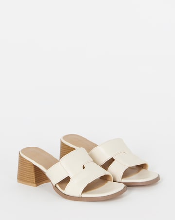 Raye Low Block Heel Woven Mules - Wide Fit (E)