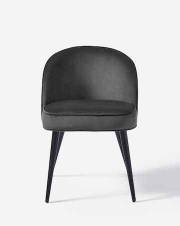 Bodie Black Dining Table with 4 Emilie Velvet Chairs