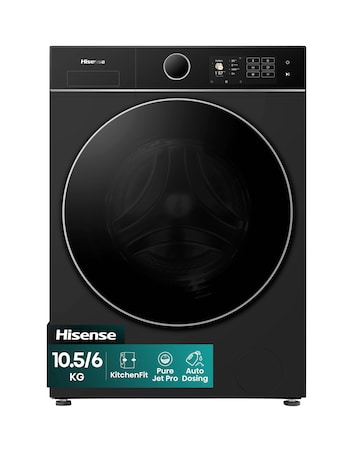 Hisense KitchenFit 5i Series WD5I1045BBQ 10.5kg/6kg Washer Dryer - Black