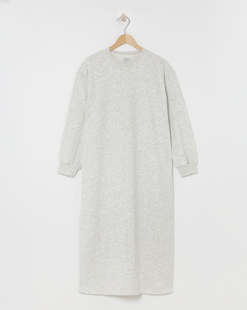 Grey Diamante Sweat Dress