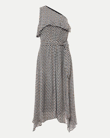 Phase Eight Kaz Check One Shoulder Dress