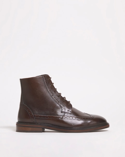 Hi Shine Leather Formal Boot Wide