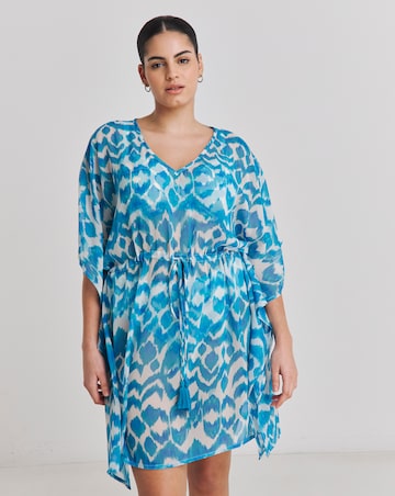 Ikat Print Beach Kaftan