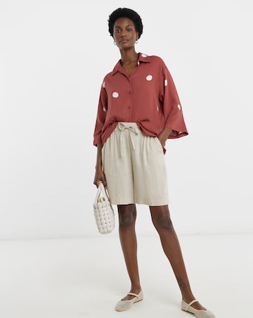 Linen Mix Half Sleeve Shirt