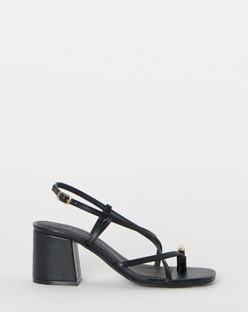 Paola Hardware Detail Toe Loop Heeled Sandals - Extra Wide Fit (EEE)