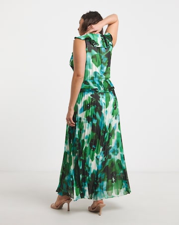 Joanna Hope Ruffle Pleated Dress