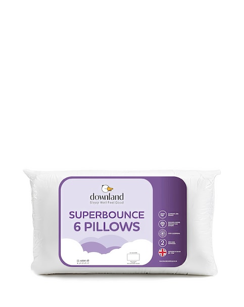Downland Superbounce Pack of 6 Pillows