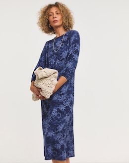 Soft Touch Balloon Sleeve Jersey A-Line Dress