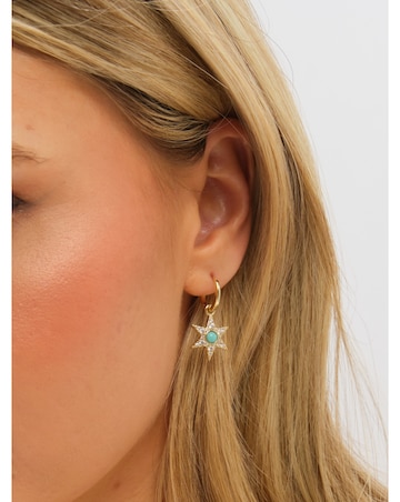 Inicio 14Ct Real Gold Plated Turquoise Star Trio Set - Gift Box