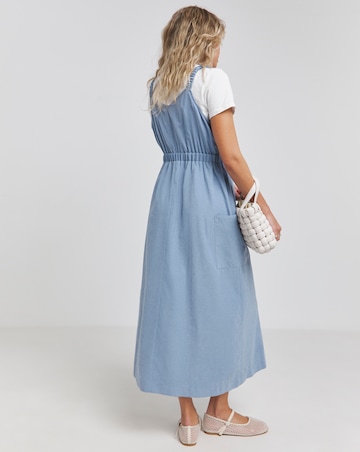 Simply Be Blue Wrap Front Midi Dress