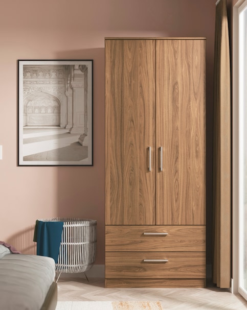 Briar Ready Assembled 2 Door 2 Drawer Wardrobe