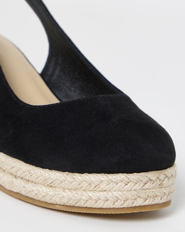 Neo Espadrille Wedge Slingback Shoes - Wide Fit (E)