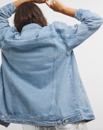 Light Wash Brooched Embellished Jacket