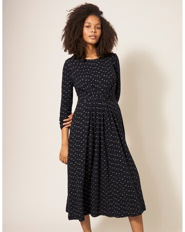 White Stuff Billie Metalic Jersey Dress