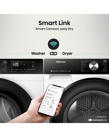 Hisense 3S Series DH3S902BW3 WiFi-enabled 9kg Heat Pump Tumble Dryer - White