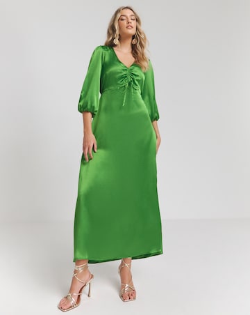 Joanna Hope Ruched Front Midi Dress