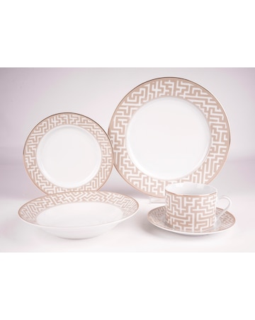 Waterside Gold Maze 20 Piece Dinner Set