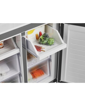 Hoover HHCR3818ENPL Non-Plumbed American Fridge Freezer Silver + Install