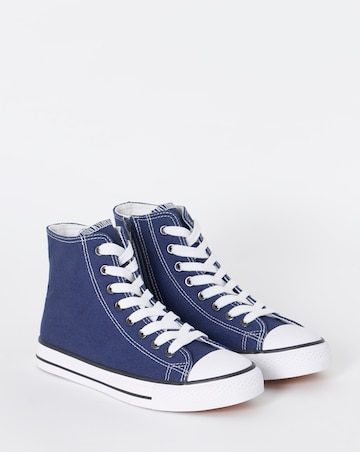 Nancy Hi Top Canvas Trainers - Wide Fit (E)