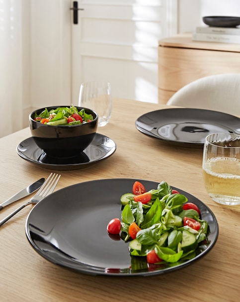Black Essentials 12 Piece Dinner Set