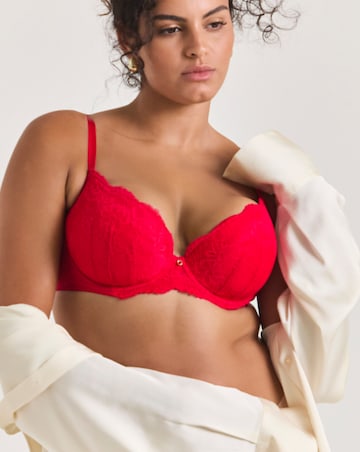 Ann Summers Sexy Lace Planet Plunge Bra Red