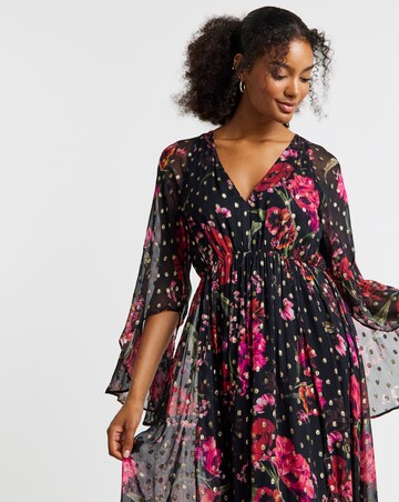 Joanna Hope Lurex Floral Maxi Dress