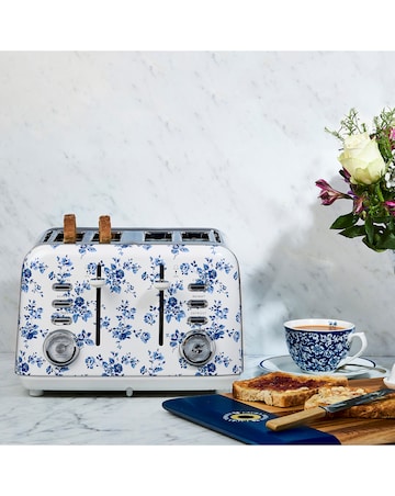 Laura Ashley China Rose 1.7L Dome Kettle and 4 Slice Toaster Bundle