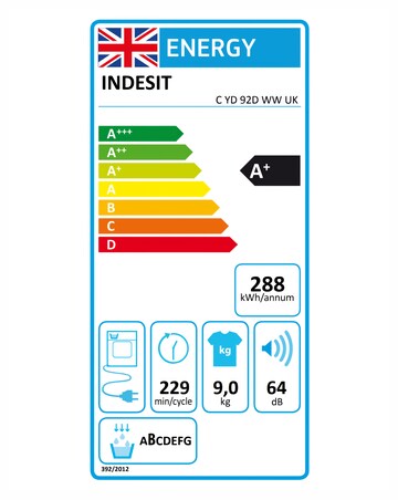 Indesit C YD 92D WW UK 9kg Heat Pump Tumble Dryer - White